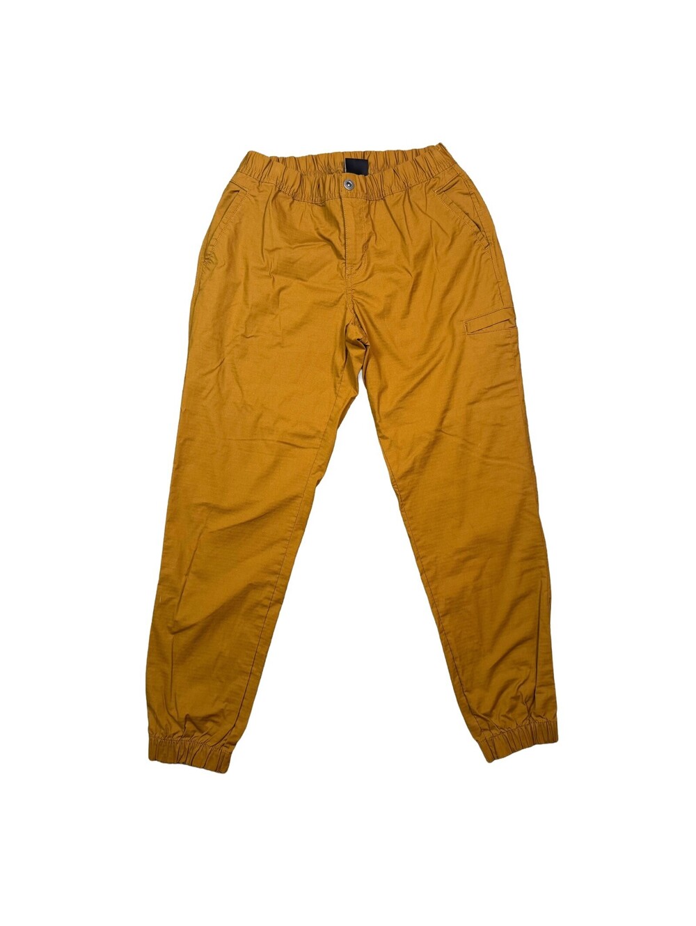 prAna Double Peak Jogger Pants Womens 8 Mustard Brown Stretch Organic Cotton - Picture 2 of 8